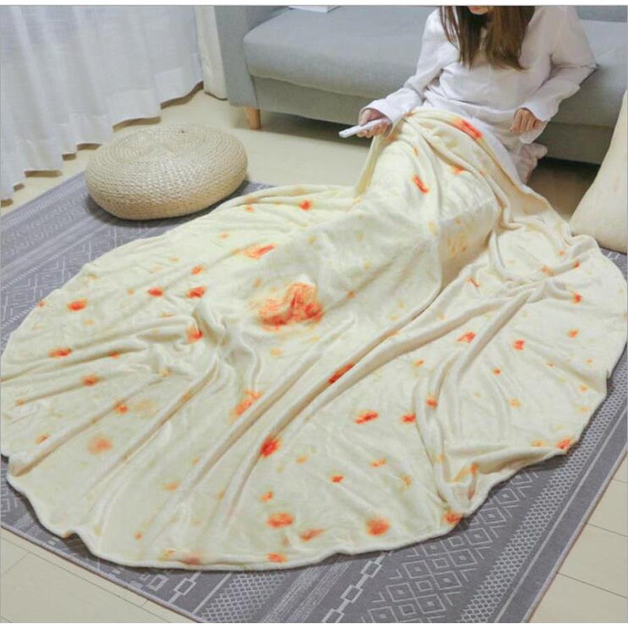 WOSTAR Soft warm flannel burrito blankets 200Gsm round shape
