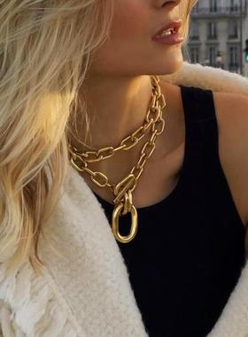 Personalized buckle collarbone collar decoration for women