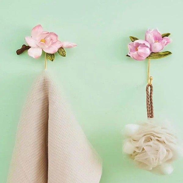 Coat Hook Durable Creative Rose Flower Design Key Hook