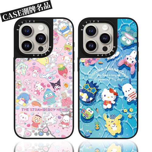 CA夏日三丽鸥12适用iPhone17Pro苹果16Promax手机壳13防摔套14卡通15可爱16Pro女款17Promax可磁吸Plus轻奢11