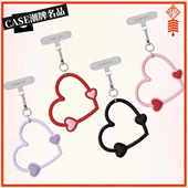 CASE浪漫爱心手机挂绳吊坠饰品短款 珠串手链女 手腕带挂件潮牌个性