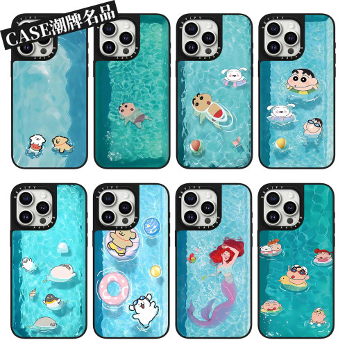 CA夏日游泳适用iPhone17Promax苹果16Pro手机壳13潮牌14防摔套15个性16Promax女款17Pro磁吸Plus可爱12轻奢11