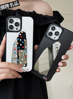 CA黑色鬼鬼适用iPhone17Pro苹果16Promax手机壳13潮牌14镜面15防摔套16Pro个性17Promax磁吸Plus男女12轻奢11