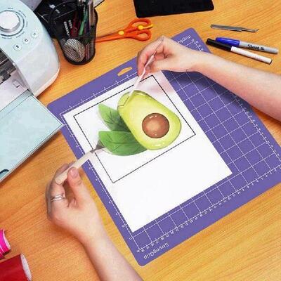 6 Pack 12X12in Mixed Colors PVC Adhesive Cutting Mat Base