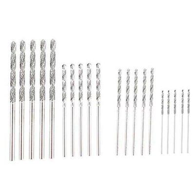 ABJT Diamond Drill Bit Set 20 Pieces 4 Sizes 1mm 1.5mm 2mm