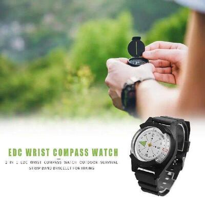 EDC Wrist Compass Watch Elaborate Manufacture Prolonged