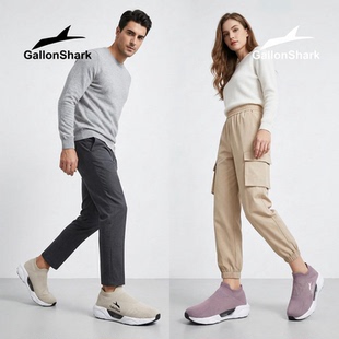 戈伦鲨轻奢舒肤鞋男鞋透气室内健身减震防滑跑步鞋女士休闲运动鞋