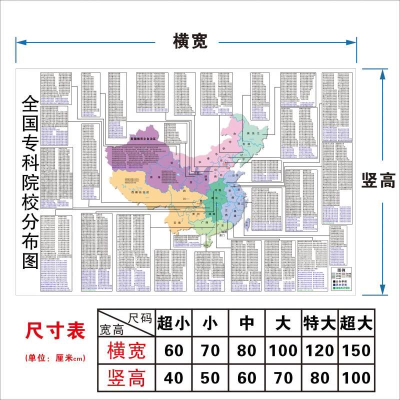 全国专科院校分布图各省高职大专海报高中教室布置墙贴河南山东