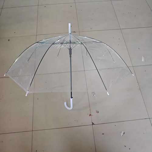 白色透明雨伞包邮直柄透明伞网红