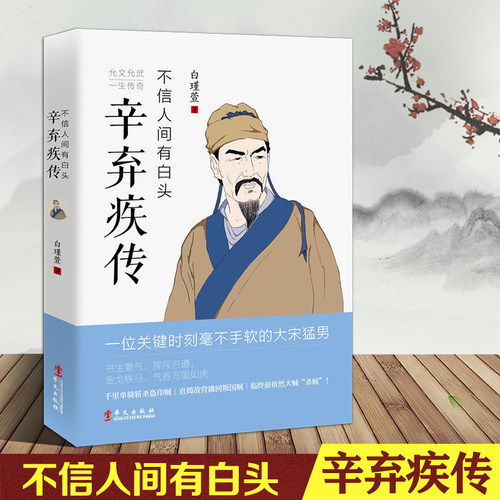 不信人间有白头 辛弃疾传 辛弃疾诗词全集 辛弃疾词传 文学家名人传记散文随笔中国历史人物传记历史知识读物名人人物传记书籍