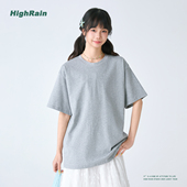 女内搭宽松情侣半袖 270G重磅夏季 纯棉纯色圆领正肩短袖 白色t恤男