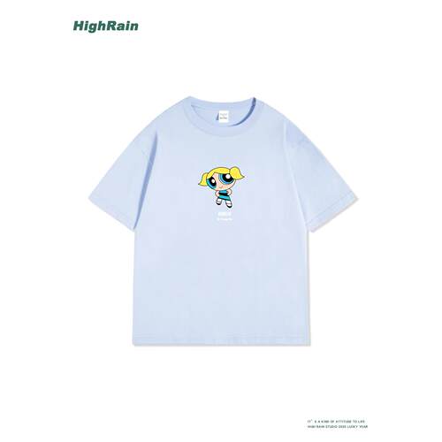 HighRain飞天小女警泡泡印花T恤
