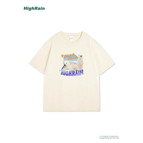 HighRain2026新款北极熊印花短袖