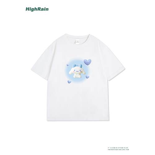 HighRain三丽鸥玉桂狗T恤女夏季
