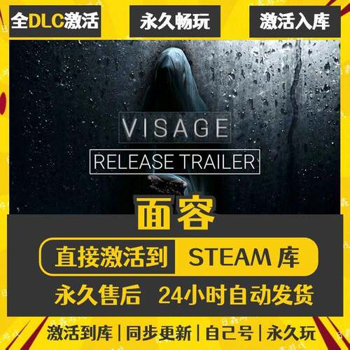 STEAM面容Visage激活码CDKEY全DLC国区全球区兑换码全球激活入库