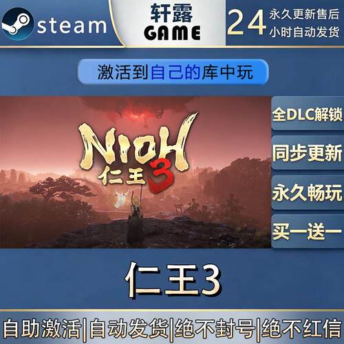 【steam入库 联机修补程式联机】仁王3激活码CDK全DLC国区全球区
