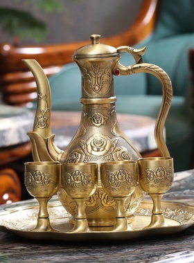 酒壶家用白酒酒具俄罗斯创意宫廷风复古老酒壶高档创意婚庆白酒杯