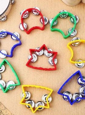 16Pcs Hand Bells Set 8Pairs RedGreenYellowBlue Percussion