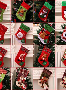 Christmas gift bag Christmas stocking pendant圣诞袜