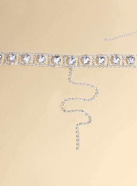 Jewelry long gem neck necklace dress accessories fashion dia