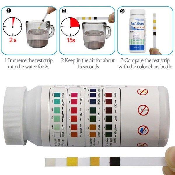 4 in 1 SPA Water Tester Paper PH Value A Bottle Water