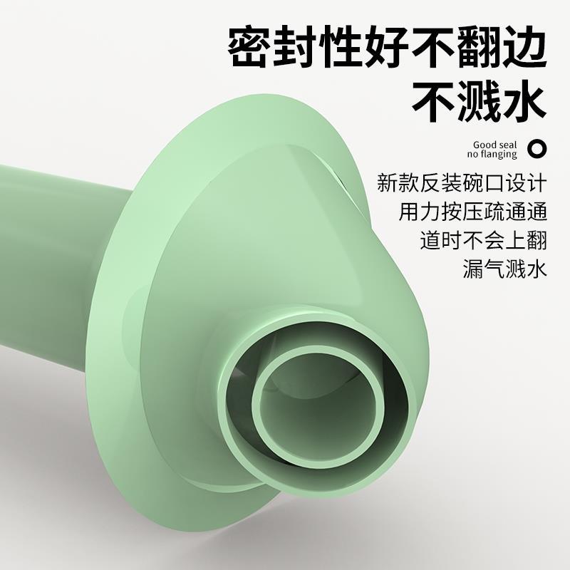 Dredge Plug Air Pump Pipe Plunger Toilet Drain Cleaner Blo