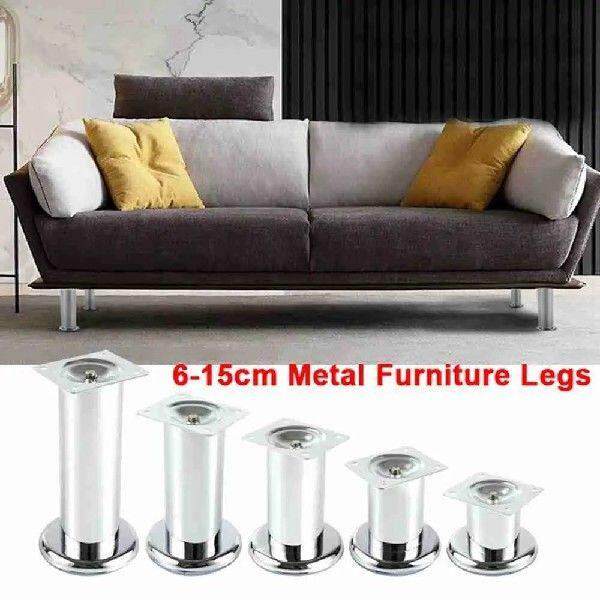 1pcs 6-15cm Metal Furniture Legs with Screws Chrome Plated