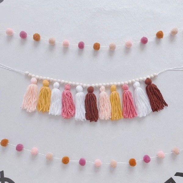 Tassel string Nordic Colorful Pompom Garland Ins Photo Prop