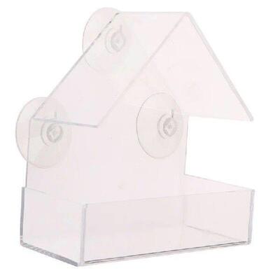 Acrylic Transparent Bird Feeders Tray Bird Feeder Window