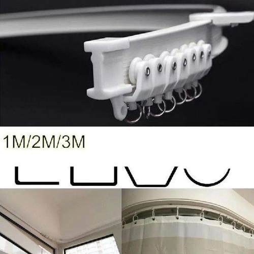 1/3/4/5/6M Flexible Ceiling Mounted Curtain Track Rail