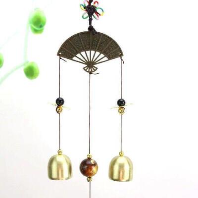 1pcs Metal wind chime Bells Fan styling Hanging Home Wall