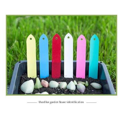 【HOT】Plant Labels, Nursery Plastic Plant Labels 6 Colors,