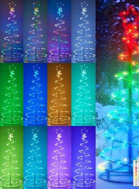 1.2/1.5/1.8m LED Spiral Christmas Tree Lights Timer 8 Mode