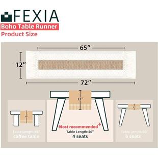 with for Inches Tassels Decor Home Summer Runner Table