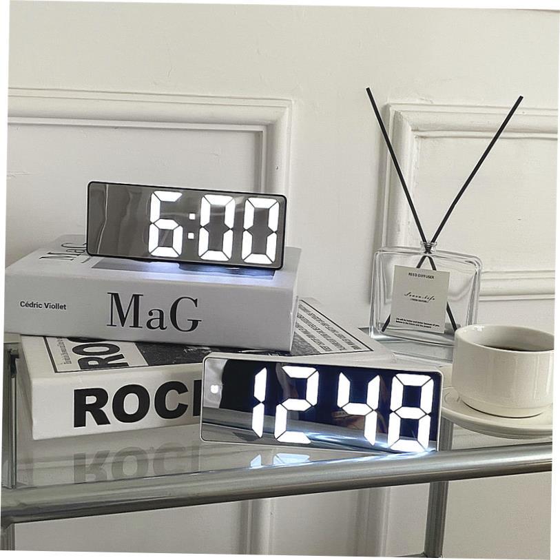 Smart LED Clock Bedside Digital Alarm Clocks Desktop Table E