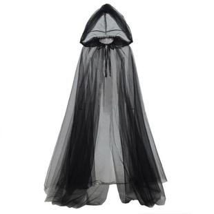 Witch Vampire Cosplay Black Halloween Shawl Cloak Dou Bridal