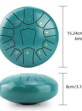 Miwayer Mini Steel Tongue Drum 6 Inch 11 Notes Hollow Drum M
