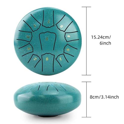 Miwayer Mini Steel Tongue Drum 6 Inch 11 Notes Hollow Drum M