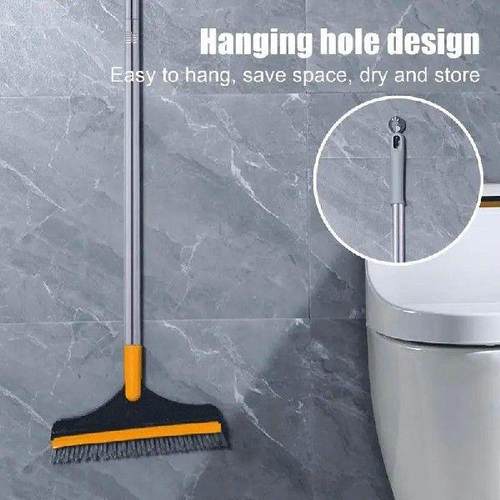 Rotating Floor Scrub Brush Long Handle Windows Squeegee