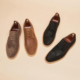 suede business men Genuine 男皮鞋 cow shoes leather