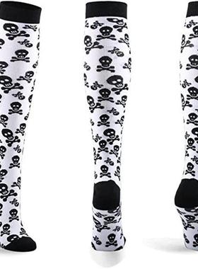 Halloween skull compression socks Stretch socks sports socks