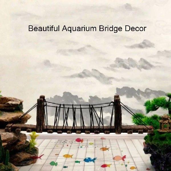 1pc Aquarium Resin Bridge Decoration Rocks Fish Tank