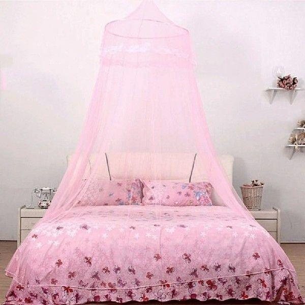 Summer Elegant Round Lace Bed Canopy Netting Curtain Girl