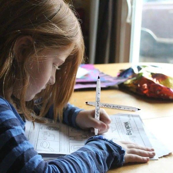 4/6Pcs Fabric Pen Dual Tip Textile Markers Waterproof