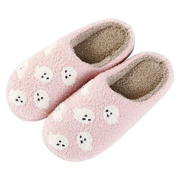 Halloween Ghost Plush Slippers Closed Toe Slippers