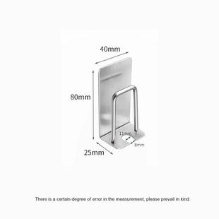 Holder Toothbrush Wall Mounted Toot Stainless Adhesive Steel