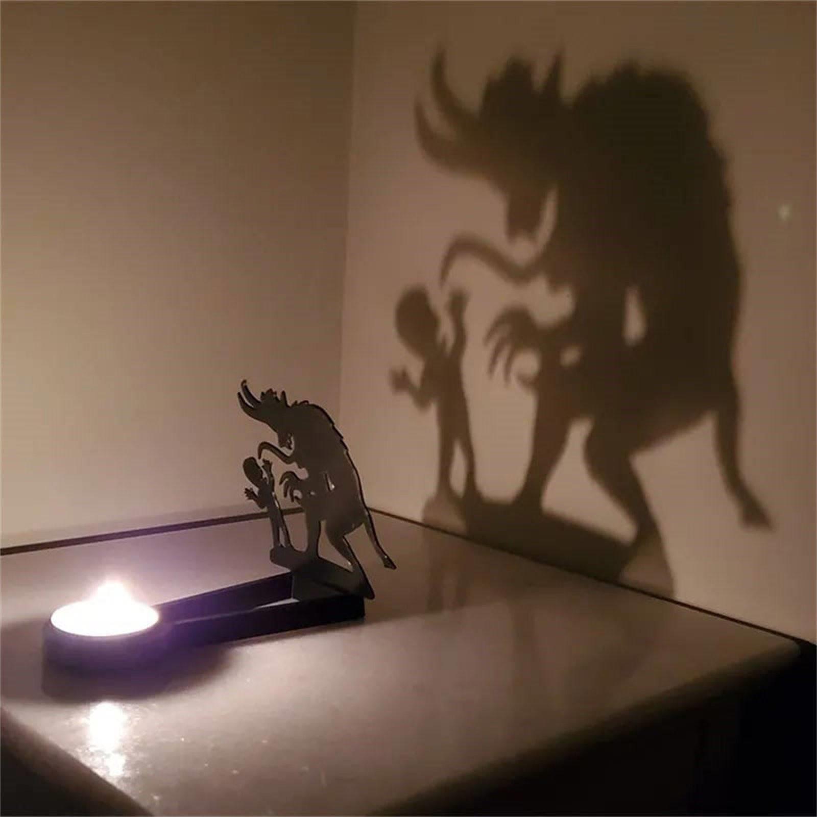Halloween Decoration Vintage Shadow Candle Holders Funny Ter