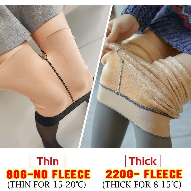Panty Fleece Women Tights Ladies Thermal Leggings Woman Skin