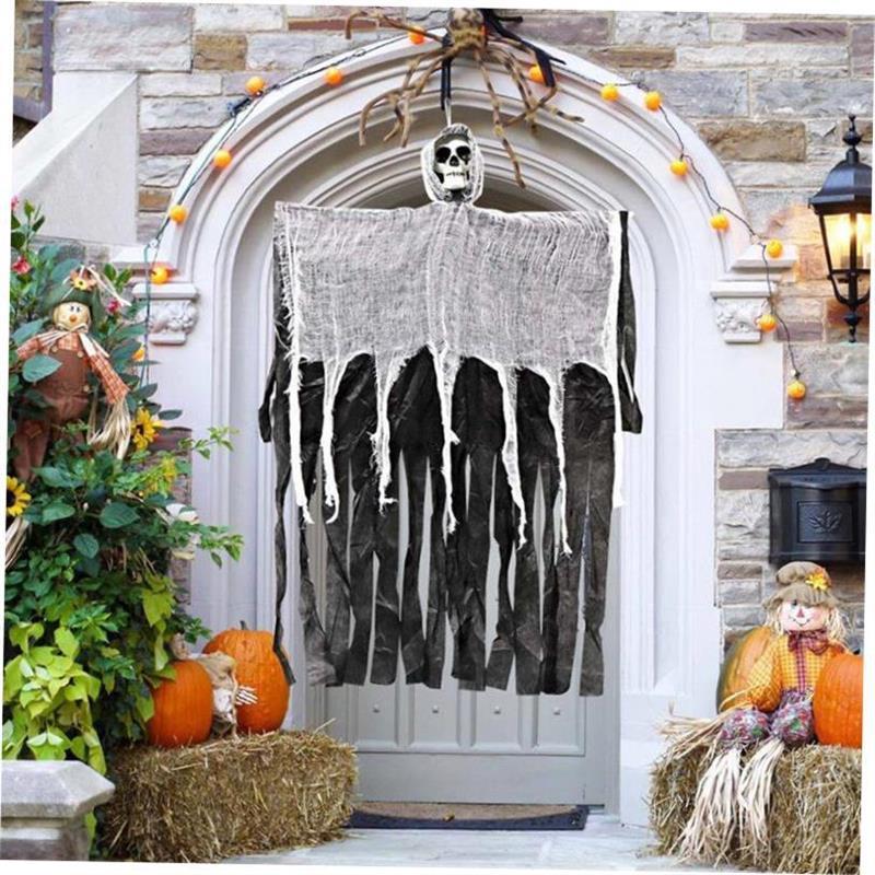 1PC Halloween Hanging Ghost Skull Gauze for Front Door Decor
