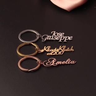 Customized Personalized Name Pendant Keychain lovers